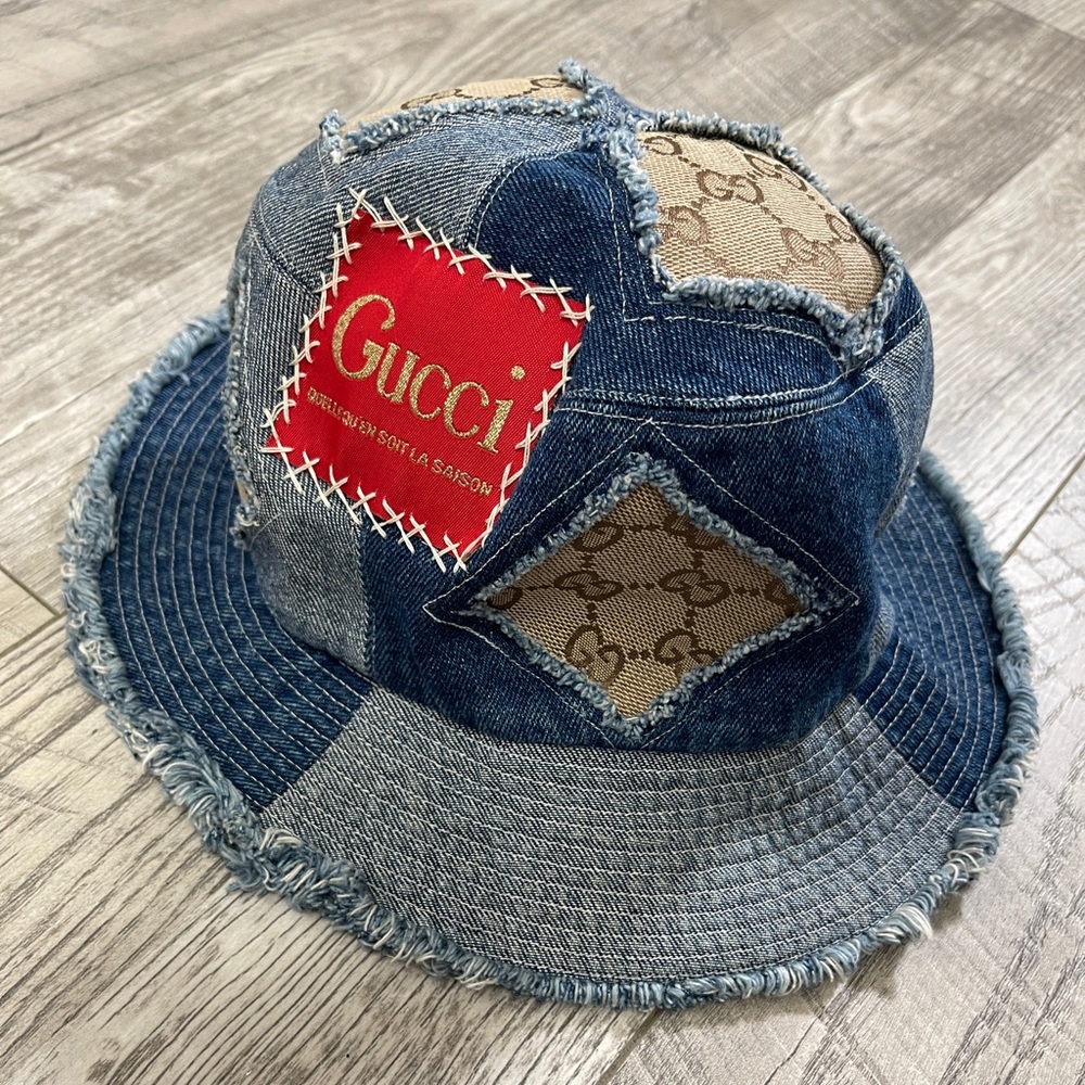 Custom Gucci denim bucket hat unisex Vtg one size